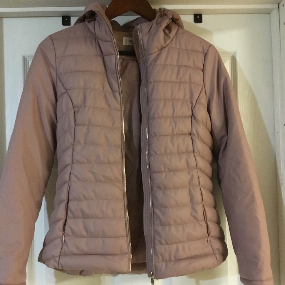 Fitted Muave Puffer Coat